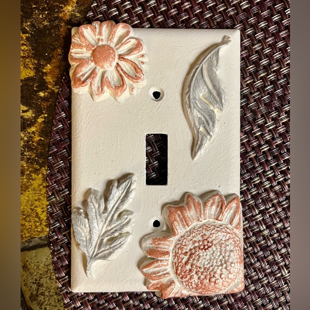 Custom Floral Decorative Light Switch Cover